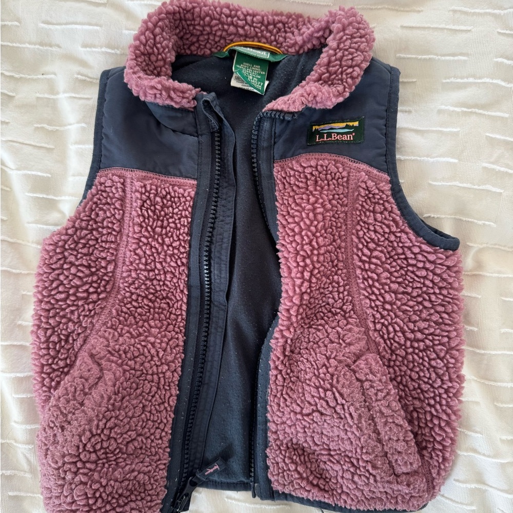 L.L. Bean purple retro Sherpa Vest